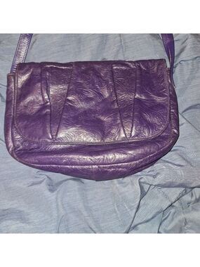 Small Purple Leather Handbag